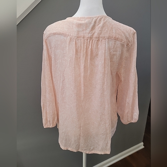 Tommy Bahama Women's Size Small Cotton Pink Button Up Shirt Blouse Comfort - Picture 5 of 7